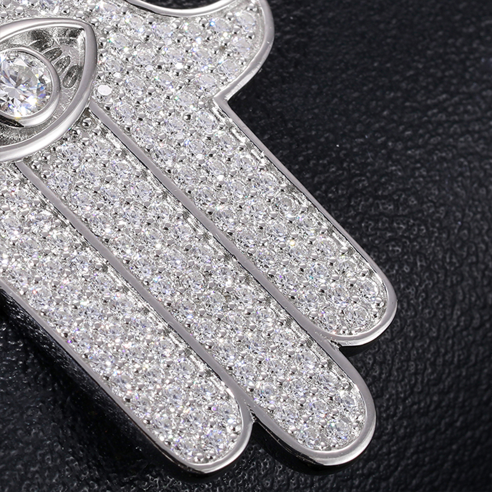 Hamsa VVS1 Moissanita Silver
