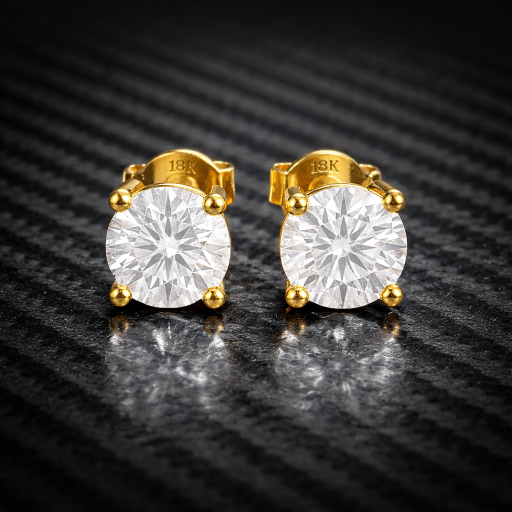 ARETES CON DIAMANTE LAB 💎✨