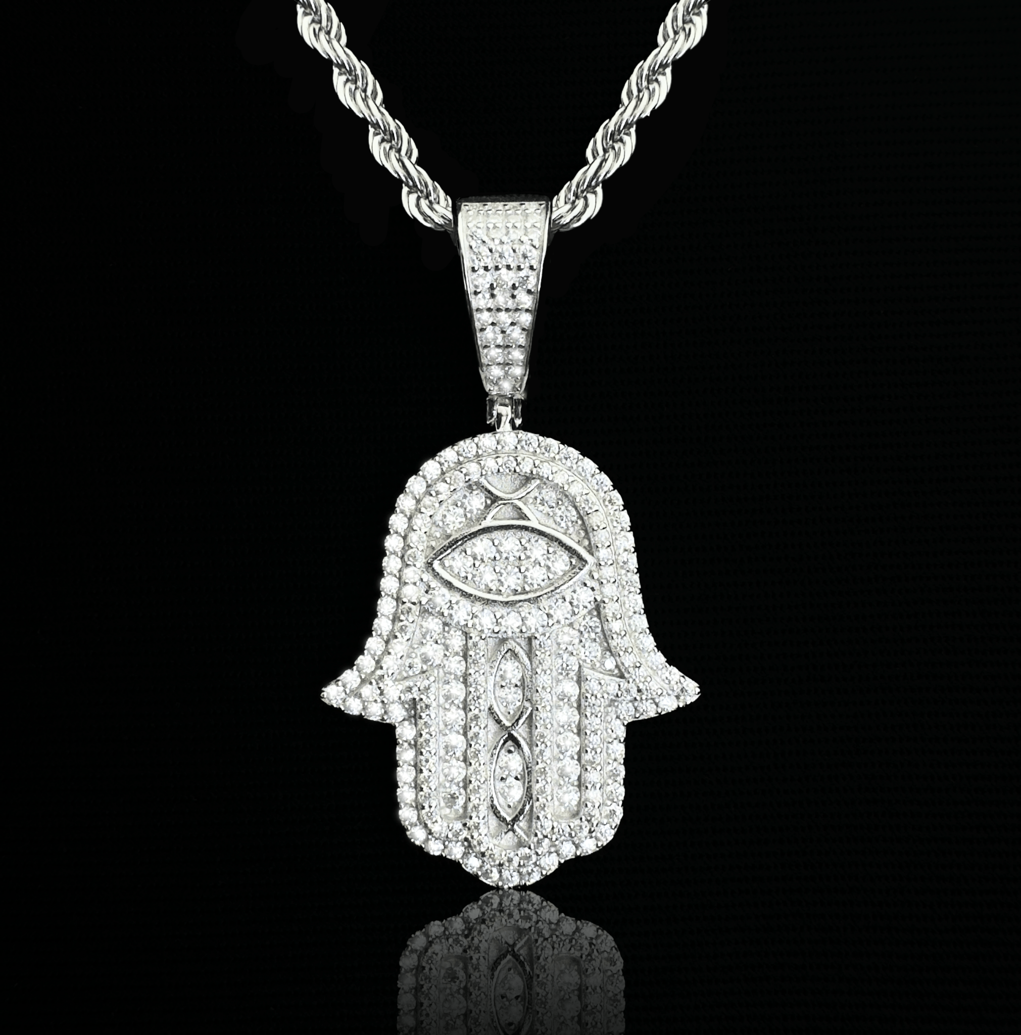 COLLARES CON DIJE DE PLATA CON MOISSANITA - Lion Luxury