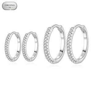 Arete Omega 12mm/14mm - Plata 925 * Circonia 5A