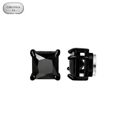 Arete Draco Imantado 6mm/8mm - Acero Black 316L * Circonia Black 5A