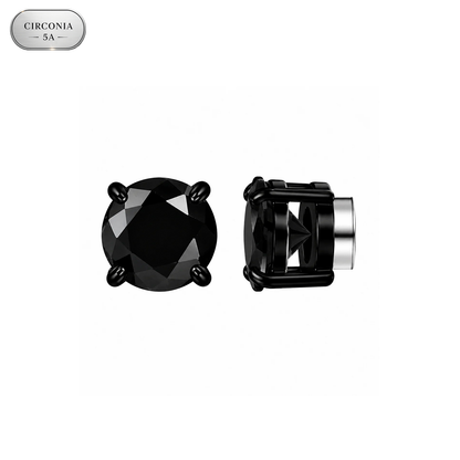 Arete Zeus Imantado 6mm/8mm - Acero Black 316L * Circonia Black 5A