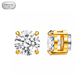 Arete Zeus Imantado 6mm/8mm - Acero Gold 316L * Circonia 5A