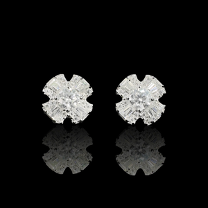 Arete Maison 9mm - Plata 925 * Moissanita