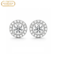 Arete Luxor 8.5mm - Plata 925 con Diamantes de Laboratorio Certificados por IGI