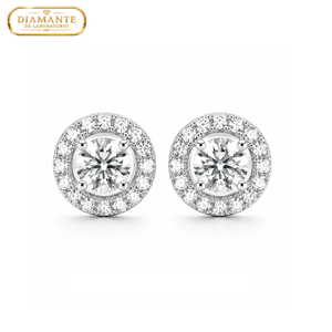 Arete Luxor 8.5mm - Plata 925 con Diamantes de Laboratorio Certificados por IGI