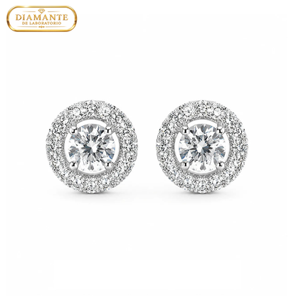Arete Luxor 8.5mm - Plata 925 con Diamantes de Laboratorio Certificados por IGI