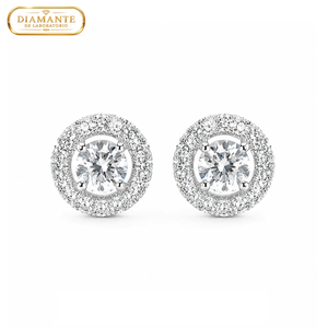 Arete Luxor 8.5mm - Plata 925 con Diamantes de Laboratorio Certificados por IGI