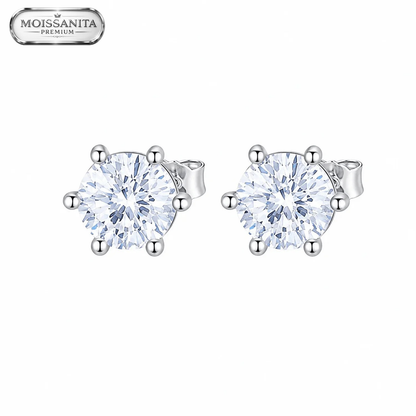 Arete Diamond 5mm - Plata 925 * Moissanita