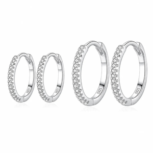 Arete Omega 12mm/14mm - Plata 925 * Circonia 5A