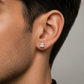 Arete Draco Premium Imantado 6mm - Acero Silver 316L * Moissanita
