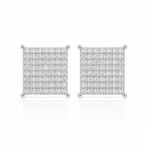 Lumen Stud Earring 10mm - 925 Silver * Moissanite