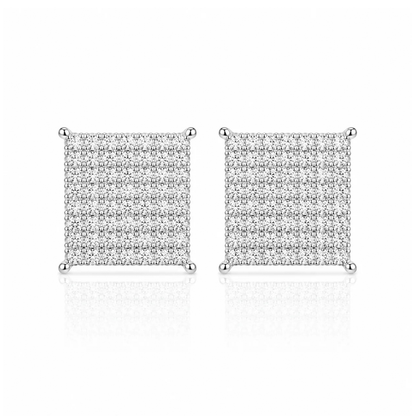 Lumen Stud Earring 10mm - 925 Silver * Moissanite