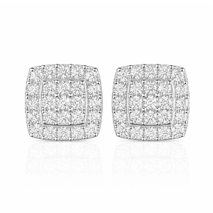 Brilliance 10.5mm Stud Earring - 925 Silver * Moissanite