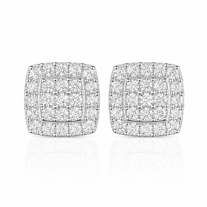 Brilliance 10.5mm Stud Earring - 925 Silver * Moissanite