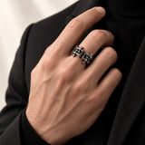 Anillo Crown of Crosses 12.5mm – Acero 304L