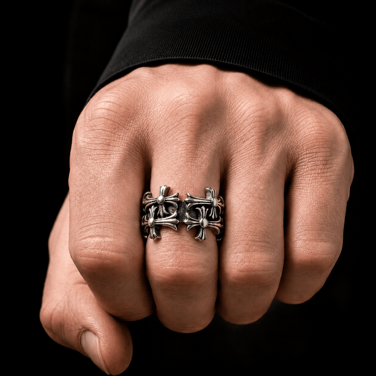 Anillo Crown of Crosses 12.5mm | Lion Luxury