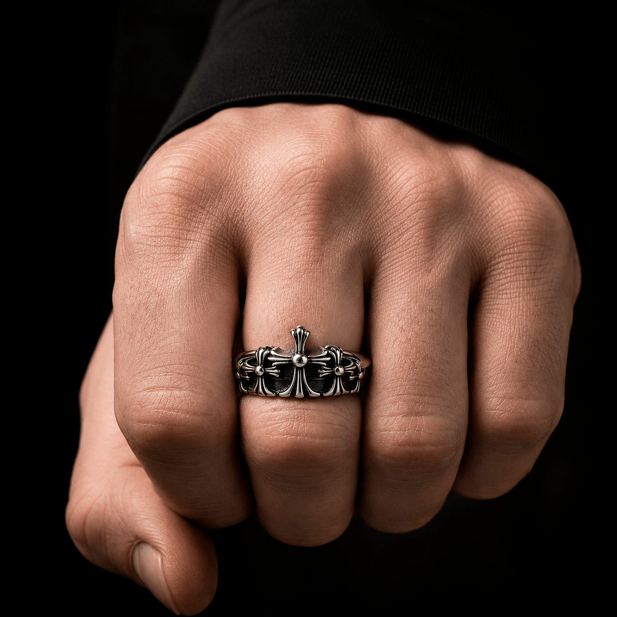Anillo Trilogy Cross 18.5mm | Lion Luxury
