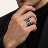Anillo Cesar – Acero 316L con Circonia 5A
