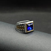 Anillo Blue Magic – Acero 316L con Circonia 5A | Lion Luxury