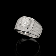 Anillo King – Plata 925 con Moissanita – detalle 4