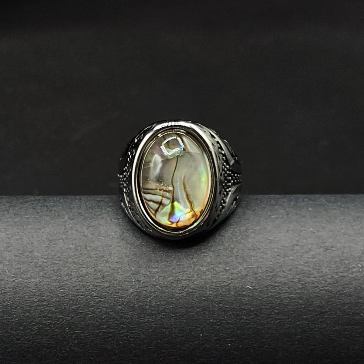 Anillo Galactus – Acero 316L con Circonia 5A – detalle 3
