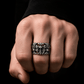 Anillo Cross of King 15mm | Lion Luxury