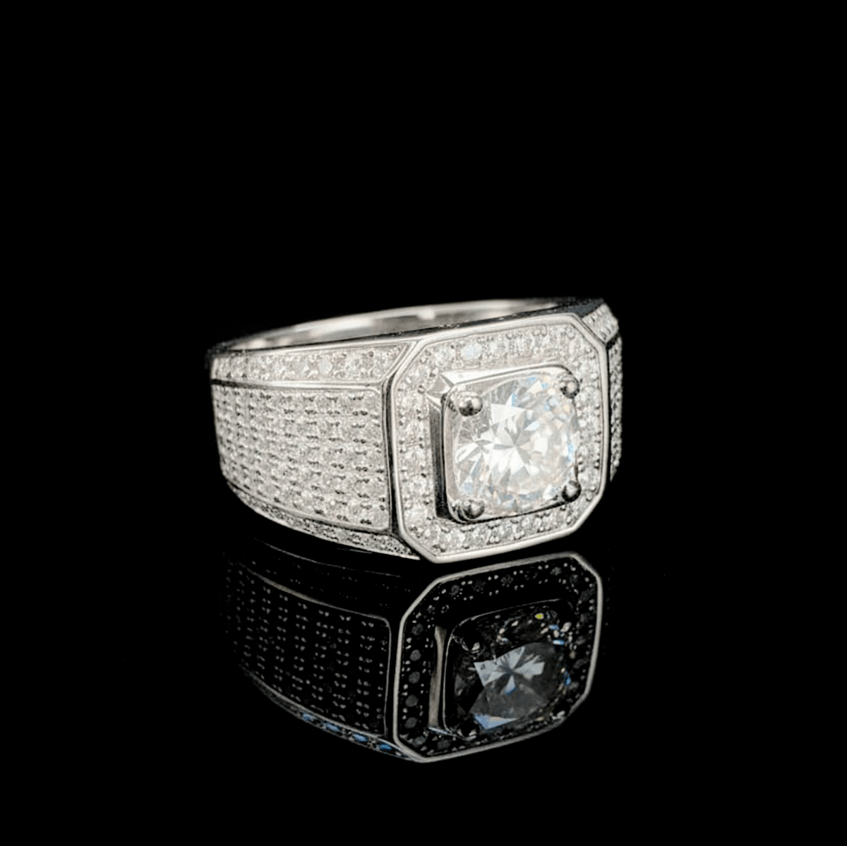 Anillo King – Plata 925 con Moissanita – detalle 3