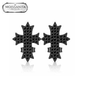 Arete Crossline 15mm - Plata 925 * Moissanita