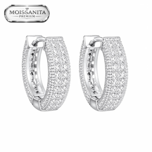Arete Legend 14mm - Plata 925 * Moissanita