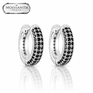 Arete Solaris 12mm - Plata 925 * Moissanita