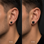 Arete Zeus Imantado 6mm/8mm – Acero Black 316L con Circonia Black 5A