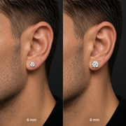 Arete Zeus Imantado 6mm/8mm – Acero Gold 316L con Circonia 5A