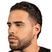 Arete Angel Divine 25mm – Plata 925 con Moissanita – detalle 4