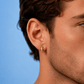 Arete Arc 13mm – Plata 925 con Moissanita – detalle 4