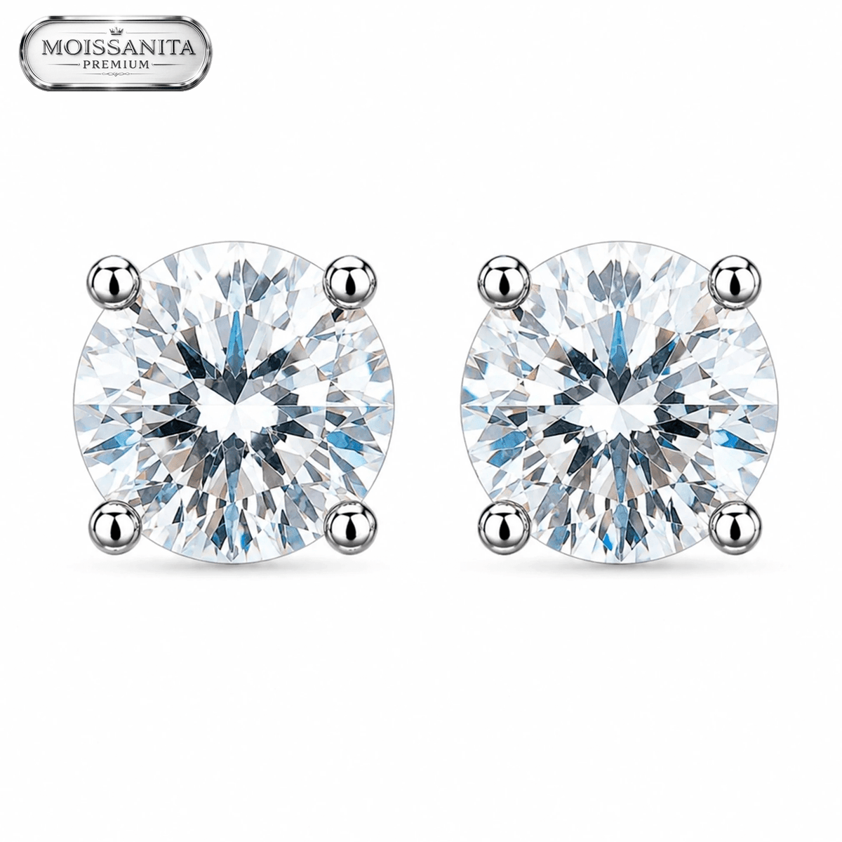 Arete Diamond 11mm – Plata 925 con Moissanita | Lion Luxury