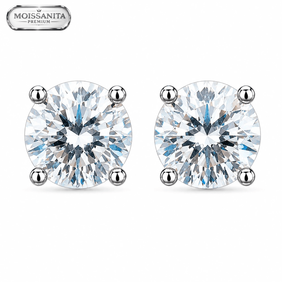 Arete Diamond 11mm – Plata 925 con Moissanita | Lion Luxury