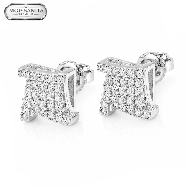 Arete Real Shine 8mm – Plata 925 con Moissanita | Lion Luxury