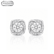 Arete Dax 8mm – Plata 925 con Moissanita | Lion Luxury