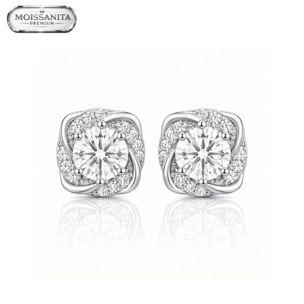 Arete Dax 8mm – Plata 925 con Moissanita | Lion Luxury