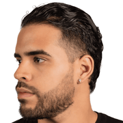 Arete Celestial Cross 8mm – Plata 925 con Moissanita – detalle 7