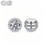 Arete Astra Imantado 7.5mm – Plata 925 con Moissanita