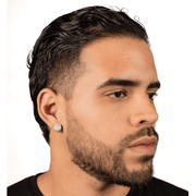 Arete Moiss Flex 10mm – Plata 925 con Moissanita – detalle 3