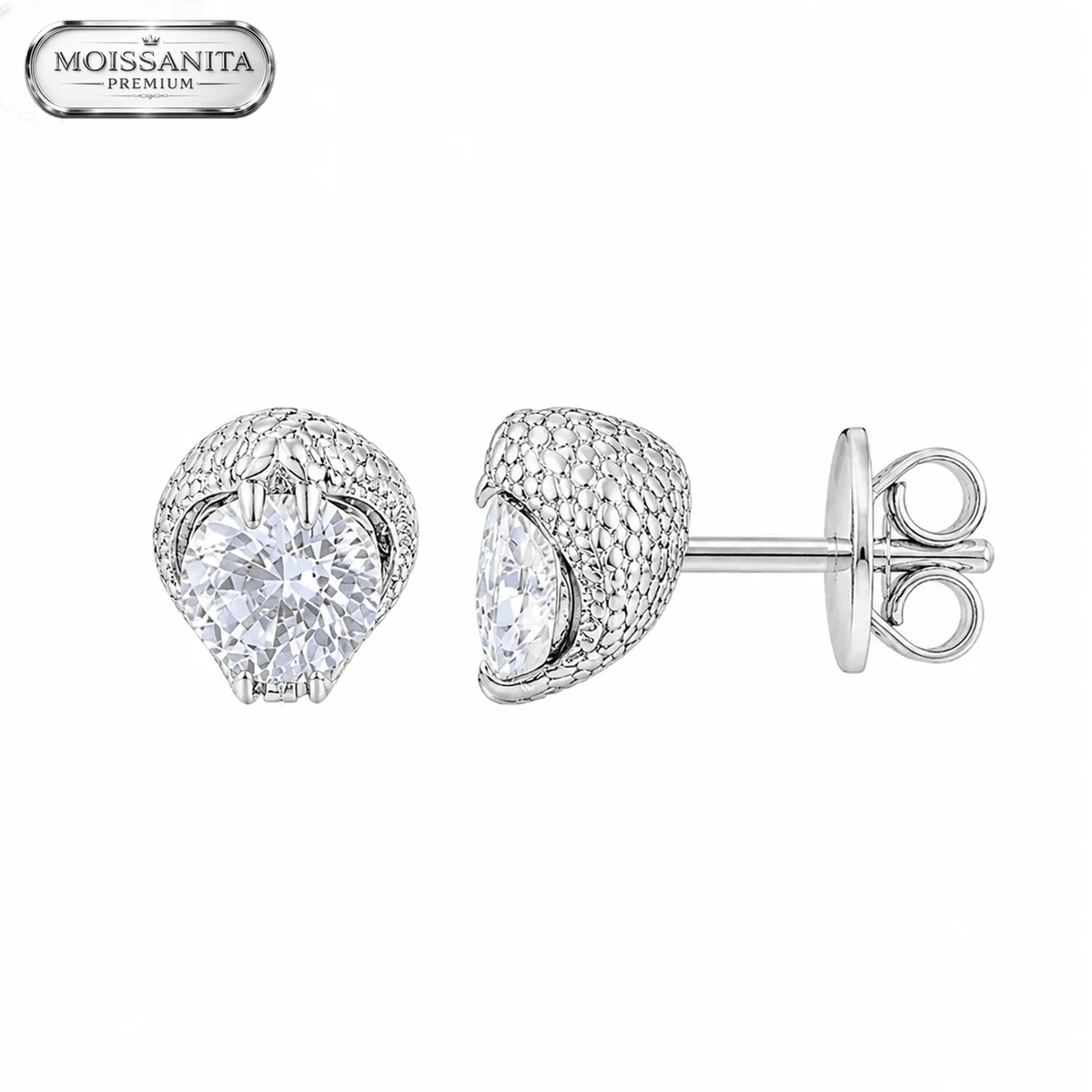 Arete Uroboros 6mm – Plata 925 con Moissanita | Lion Luxury