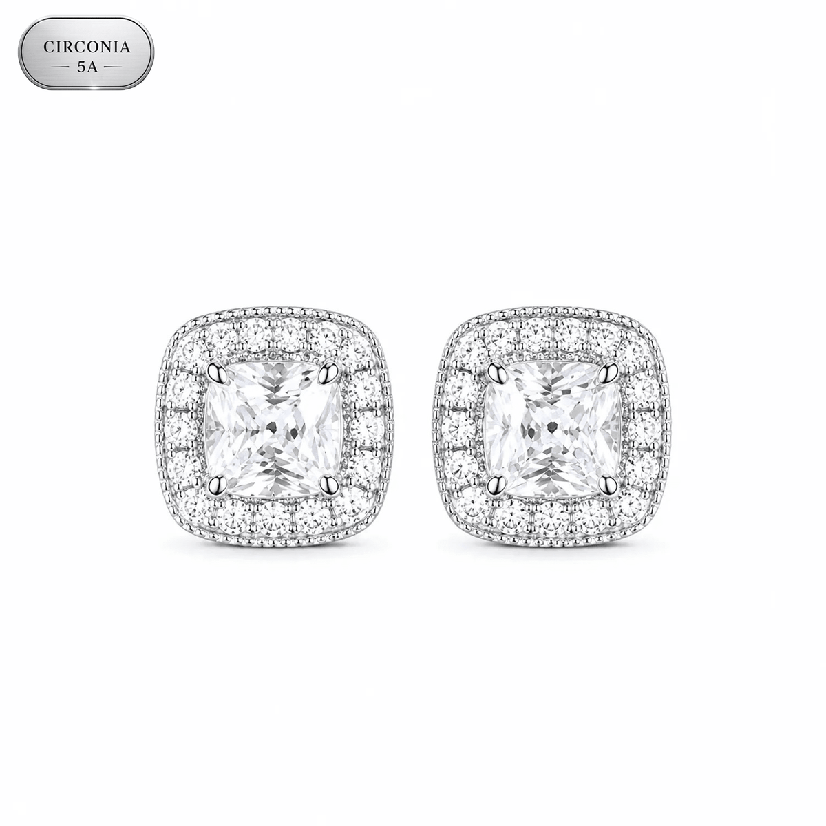 Arete Argus 7.5mm – Plata 925 con Circonia 5A | Lion Luxury
