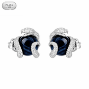 Arete VenomStone 7.5mm – Plata 925 con Tiger Eye – detalle 3