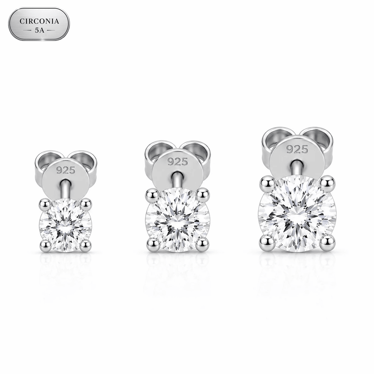 Arete Aureon 3mm/4mm/5mm – Plata 925 con Circonia 5A | Lion Luxury