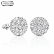 Arete Diamond Frost 10mm – Plata 925 con Moissanita | Lion Luxury