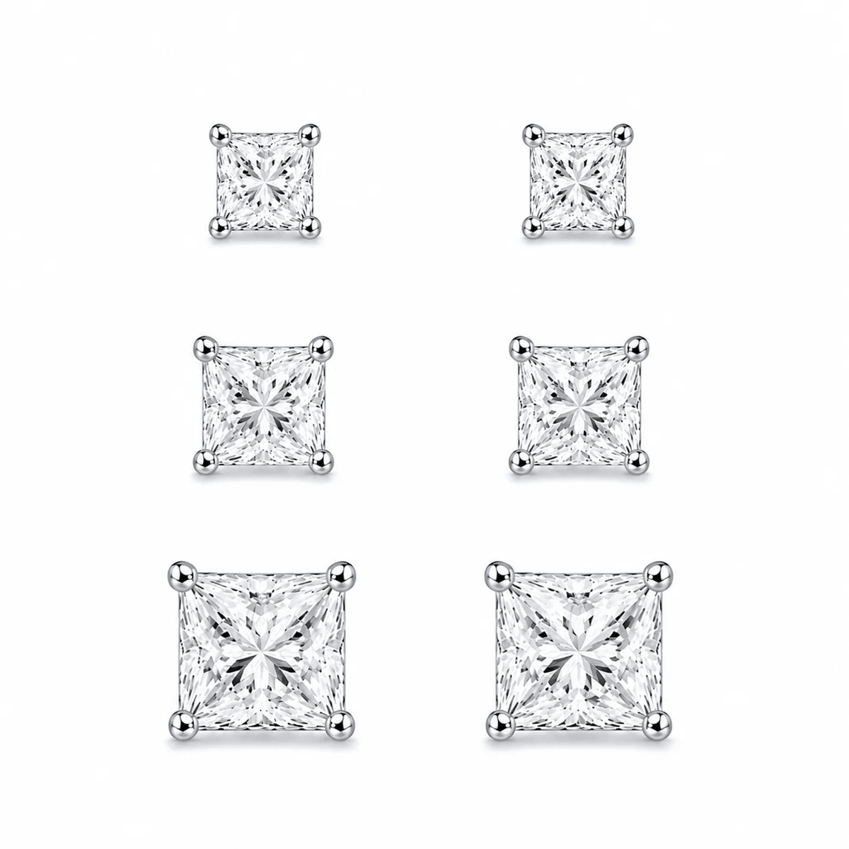 Arete Stellium 3mm/4mm/5mm – Plata 925 con Circonia 5A – detalle 2