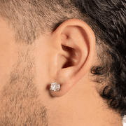 Arete Imperial 8mm – Plata 925 con Moissanita – detalle 4
